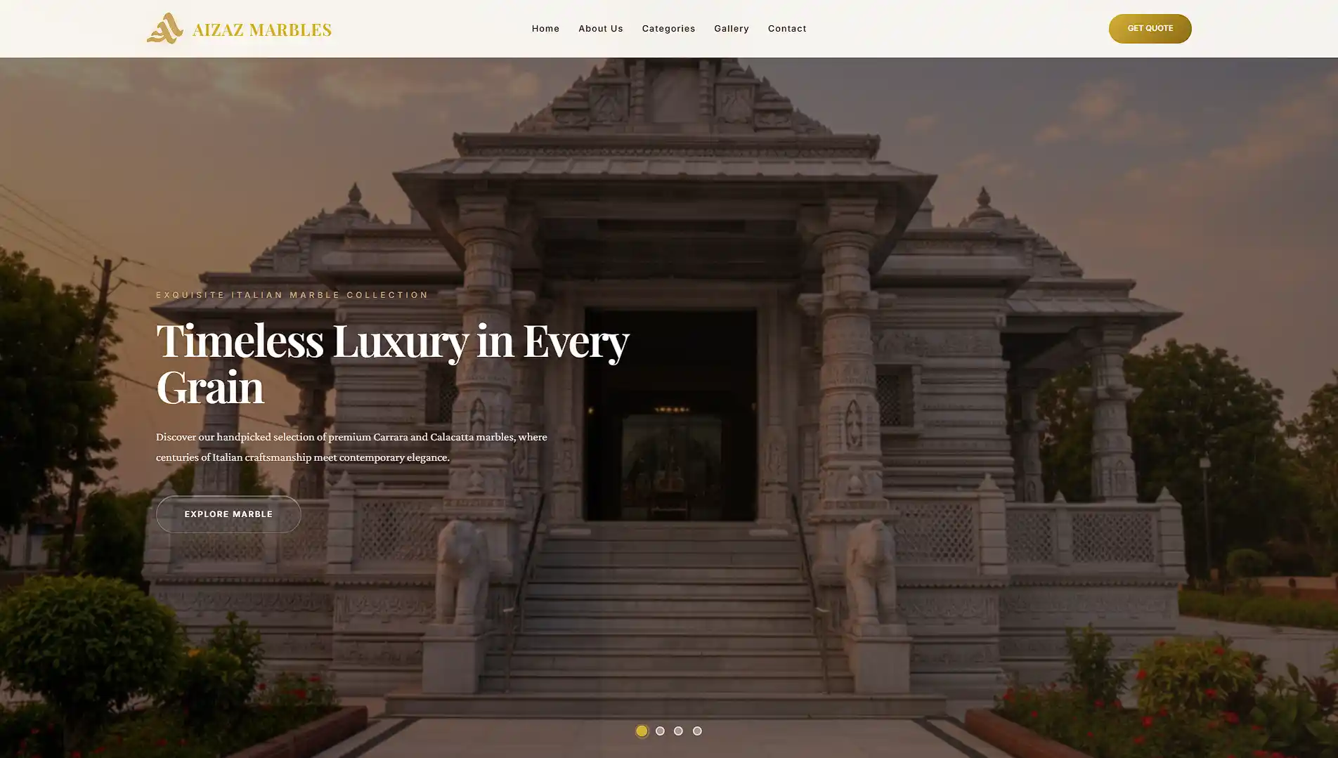Aizaz Marble Traders e-commerce website — granite and marble business website designed by NAFROK
